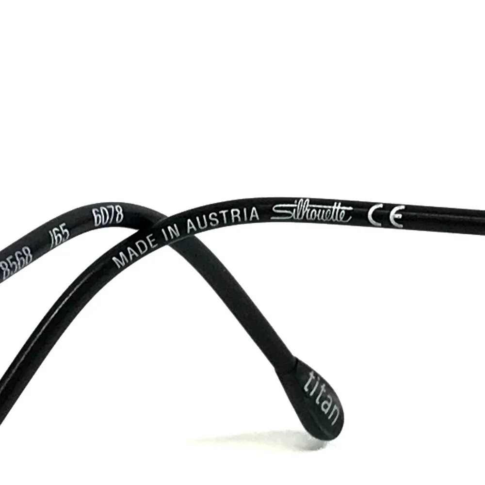 Silhouette Sunglasses M8568 /68 6078 Gray Rimless Frames with Mirror Gray Lenses